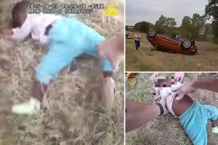 Hero cops, bystanders pull baby from overturned car in heart-pounding bodycam video: ‘She has no pulse!’