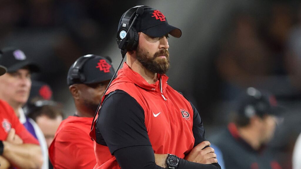 San Diego State Coach Sean Lewis Shows Off Most Ridiculous Hat Tan Line in History